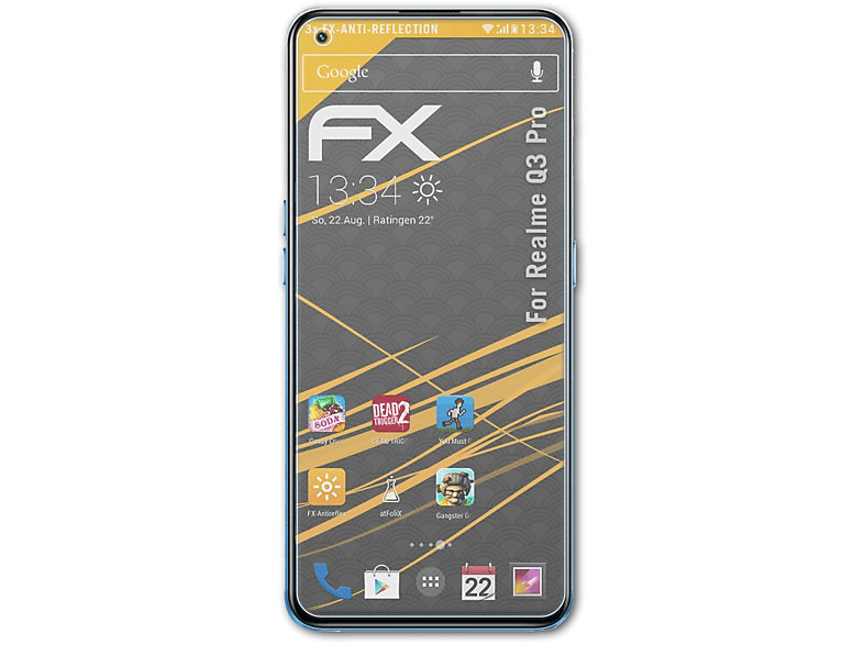 ATFOLIX 3x FX-Antireflex Q3 Displayschutz(für Pro) Realme