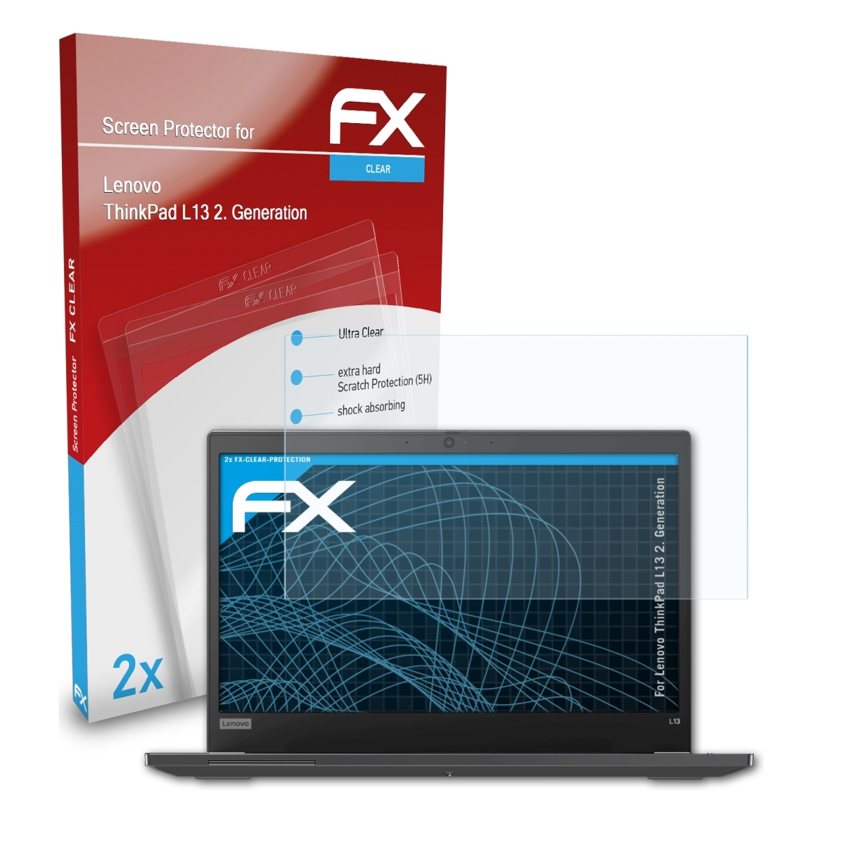 ATFOLIX 2x FX-Clear Displayschutz(für ThinkPad Lenovo (2. Generation)) L13
