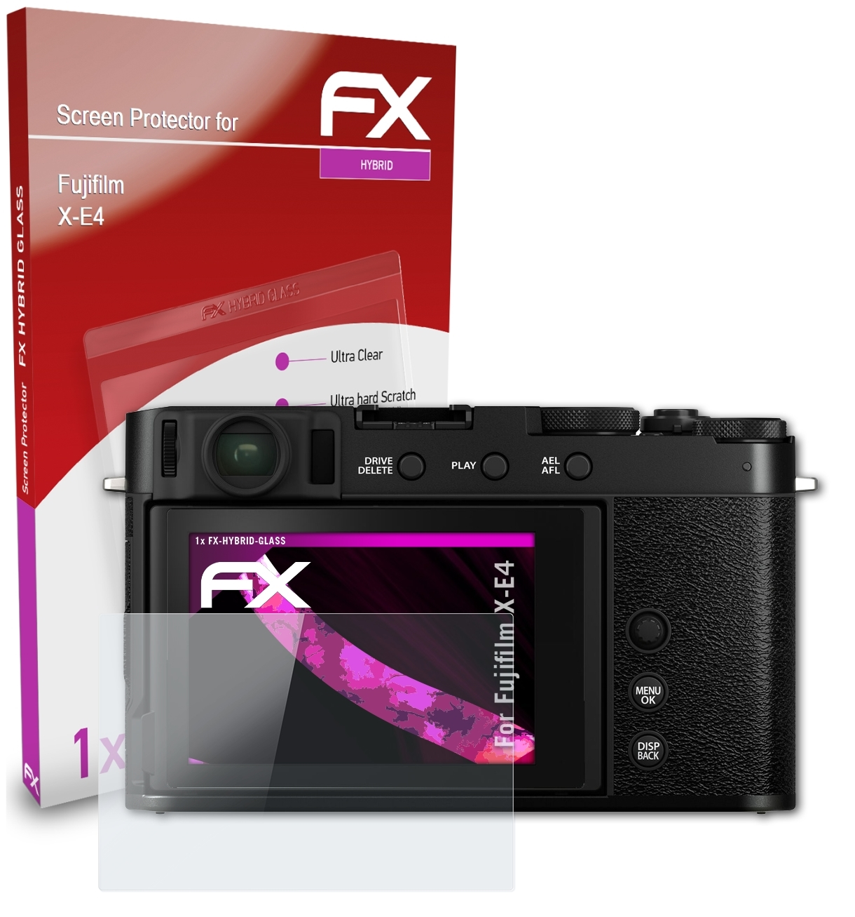 FX-Hybrid-Glass Schutzglas(für X-E4) ATFOLIX Fujifilm