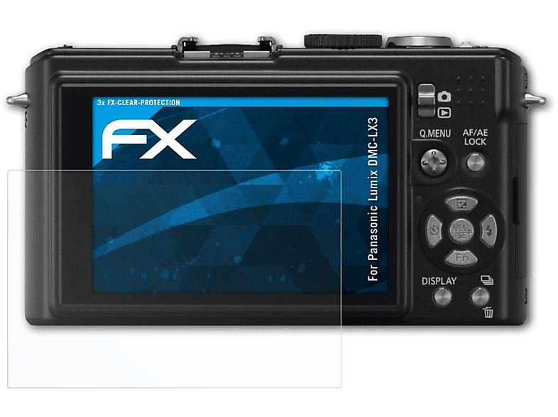 ATFOLIX 3x FX-Clear Displayschutz(für Panasonic Lumix DMC-LX3)