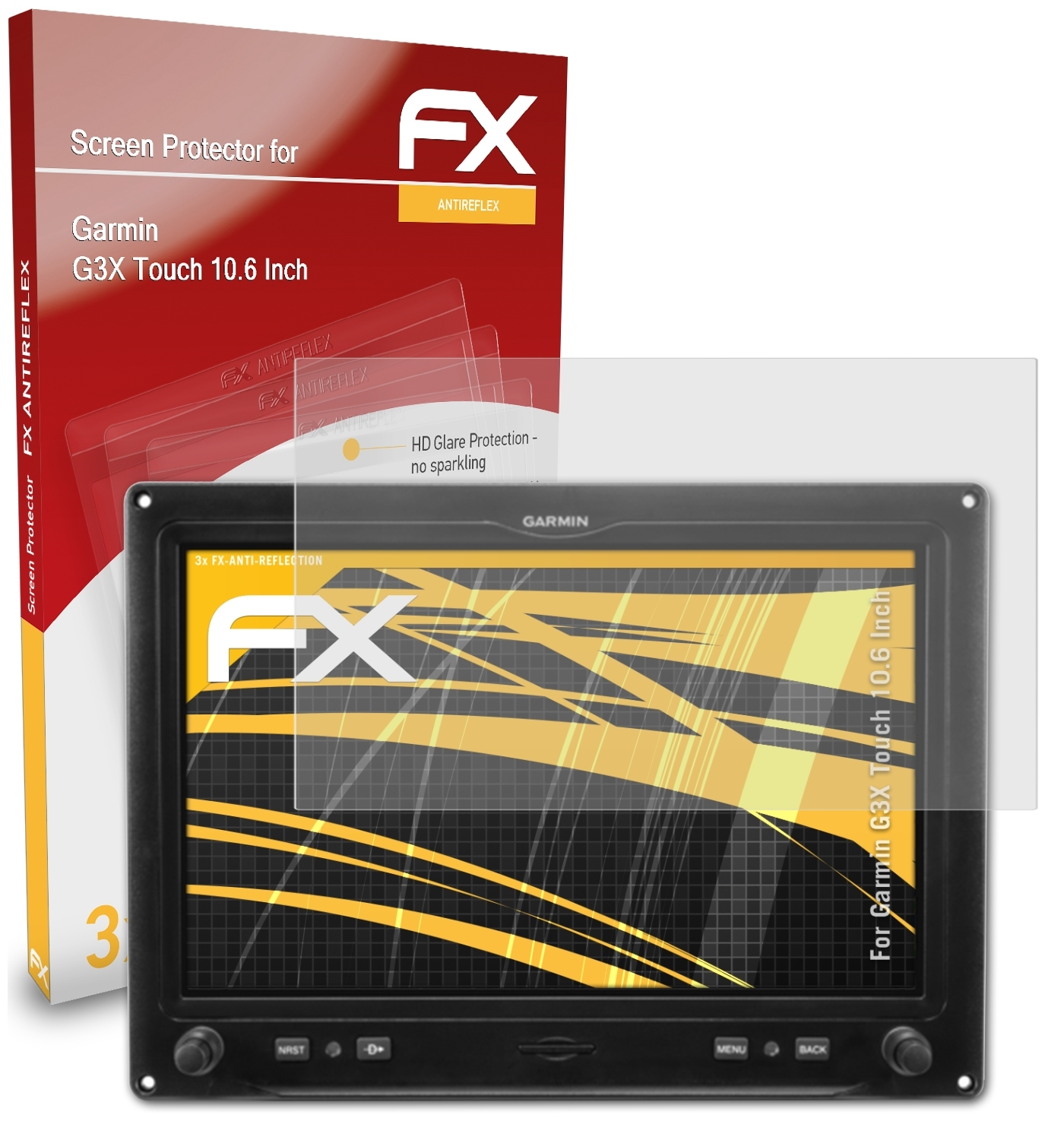 3x Displayschutz(für G3X Touch Inch)) FX-Antireflex (10.6 ATFOLIX Garmin