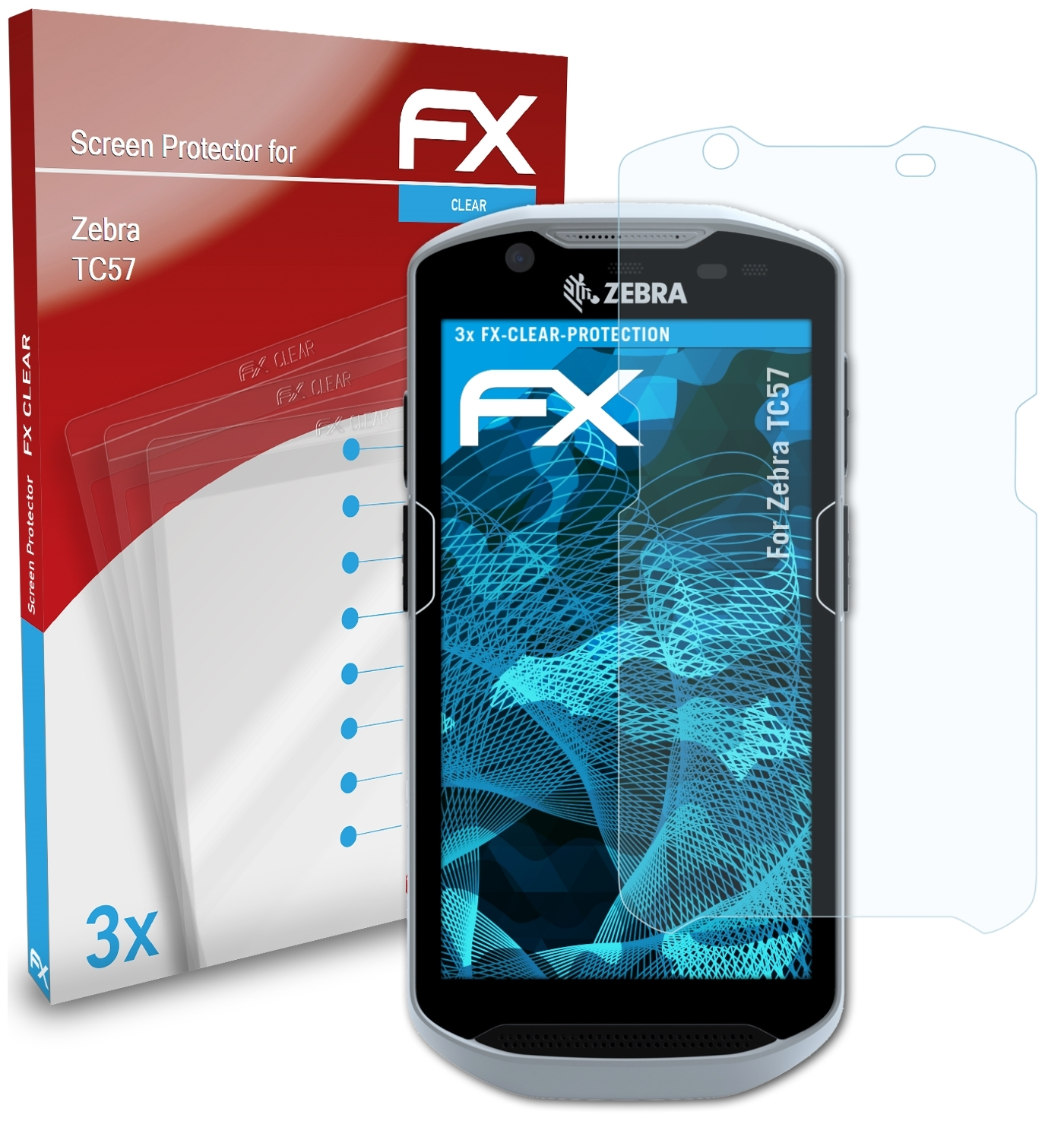 Displayschutz(für ATFOLIX TC57) FX-Clear 3x Zebra