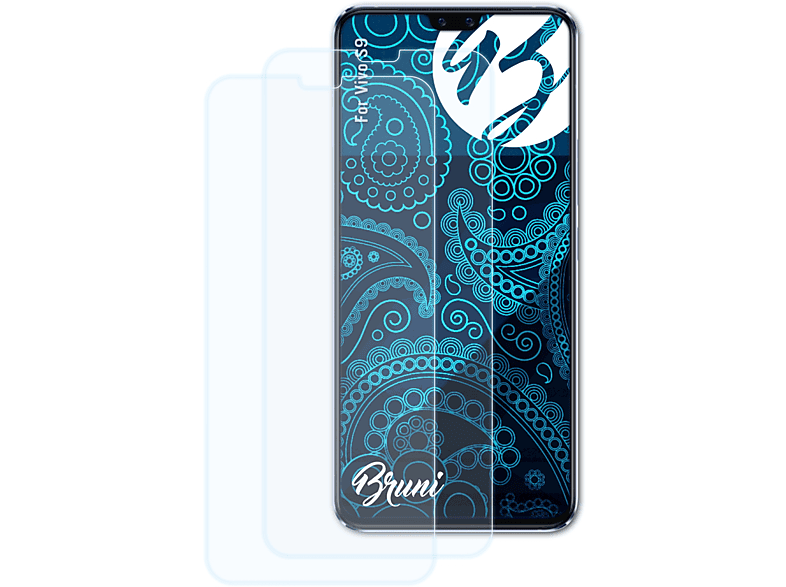 BRUNI 2x Basics-Clear Schutzfolie(für Vivo S9)