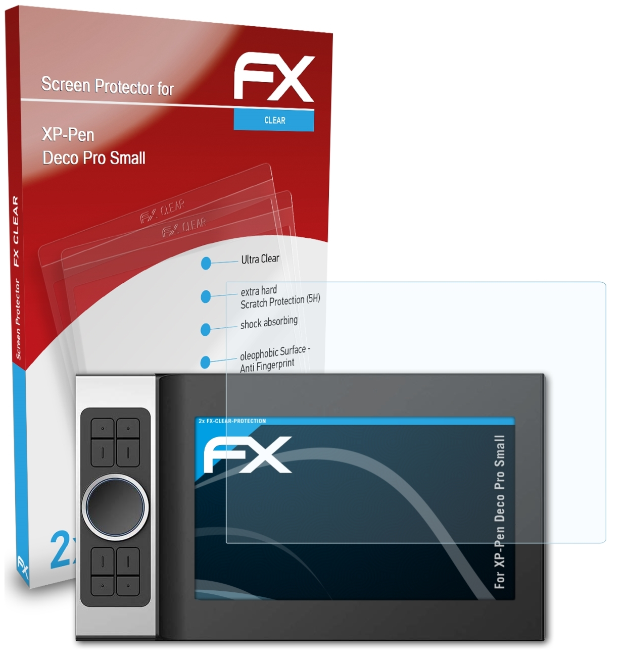 (Small)) XP-PEN Displayschutz(für Deco ATFOLIX 2x FX-Clear Pro