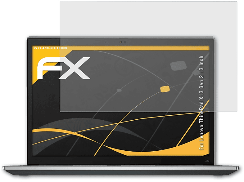 ATFOLIX 2x FX-Antireflex Displayschutz(für Lenovo ThinkPad X13 Gen 2 (13 inch))