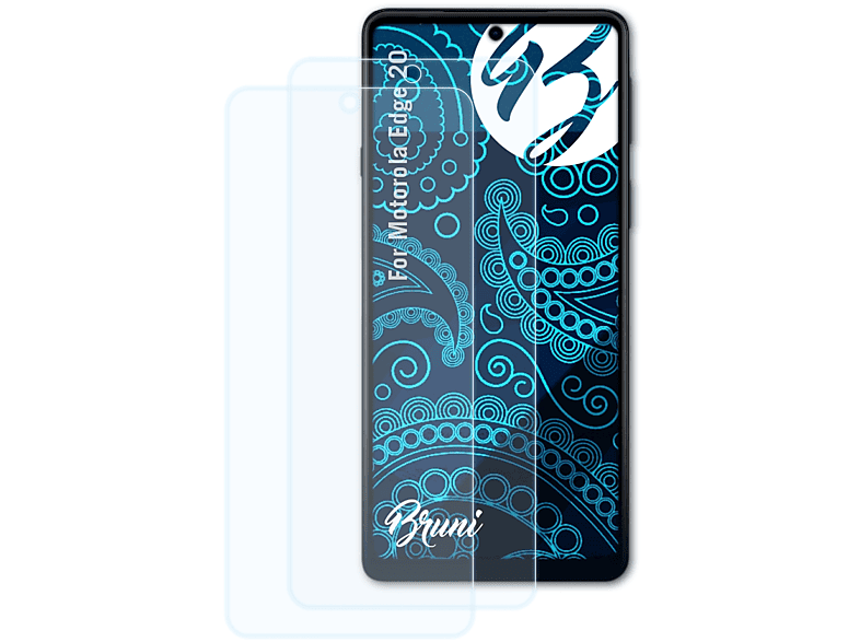 BRUNI 2x Basics-Clear Schutzfolie(für Motorola Edge 20) | Displayschutzfolien & Gläser
