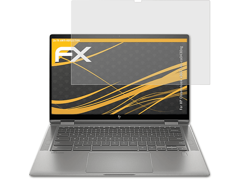 ATFOLIX 2x FX-Antireflex HP Chromebook Displayschutz(für (14c-ca0430ng)) x360