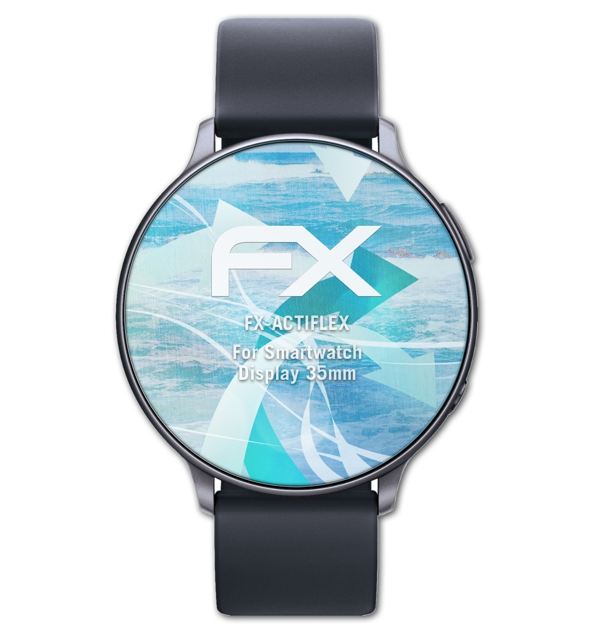 ATFOLIX 3x FX-ActiFleX Displayschutz(für (35mm)) Display Smartwatch