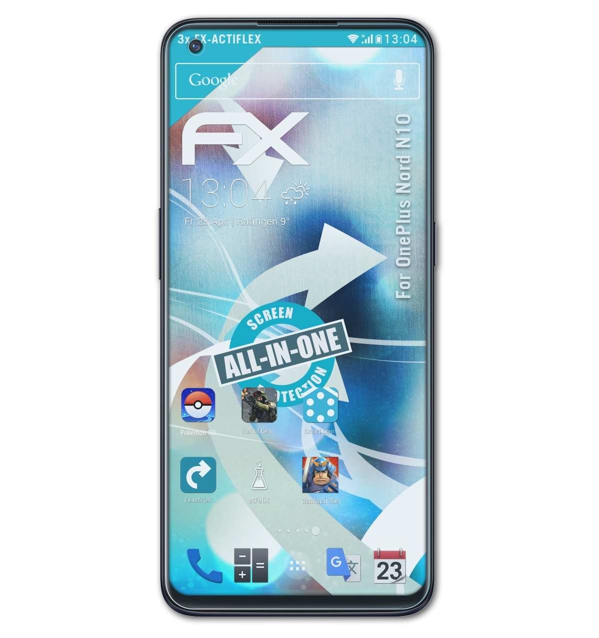 ATFOLIX 3x FX-ActiFleX Displayschutz(für OnePlus N10) Nord
