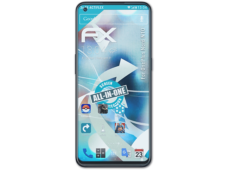 ATFOLIX 3x FX-ActiFleX Displayschutz(für OnePlus Nord N10)