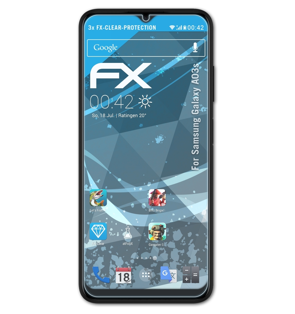 Samsung 3x ATFOLIX A03s) FX-Clear Displayschutz(für Galaxy