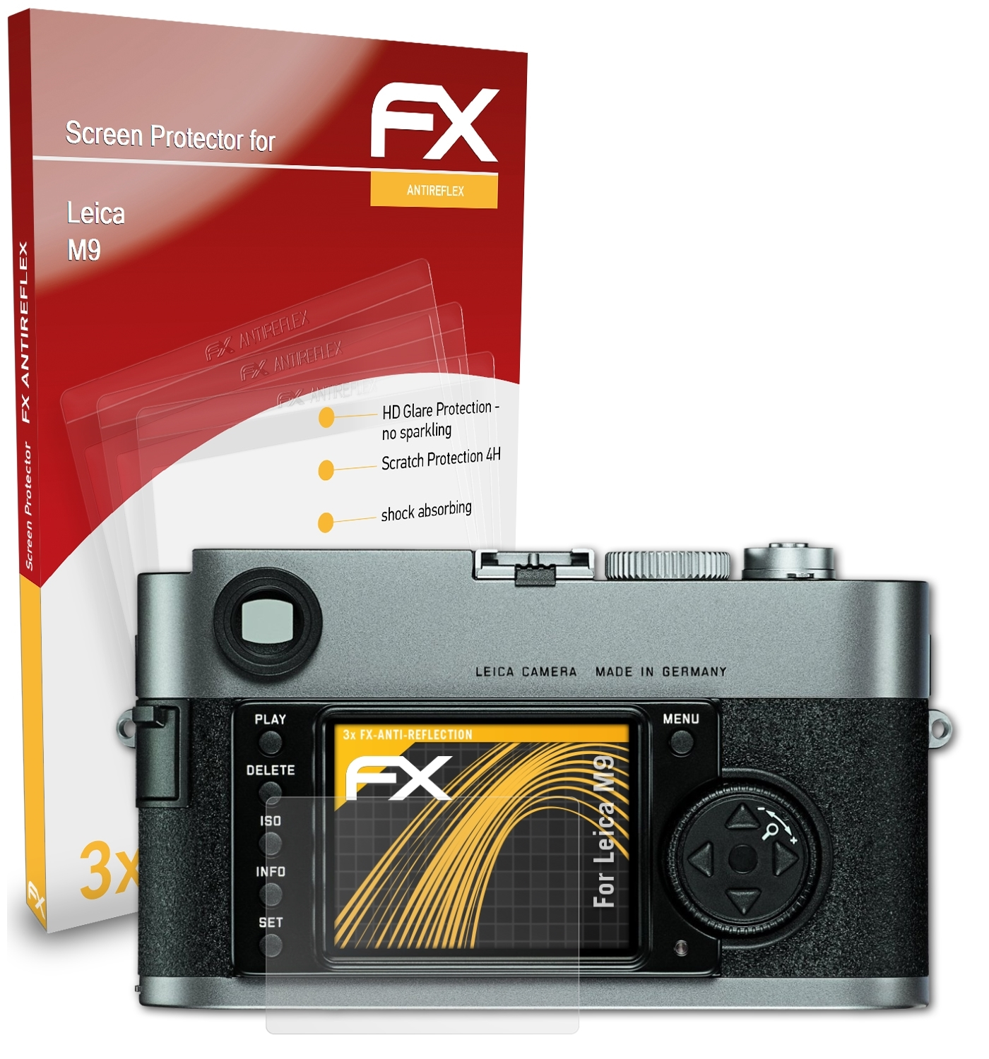 3x Leica FX-Antireflex Displayschutz(für ATFOLIX M9)