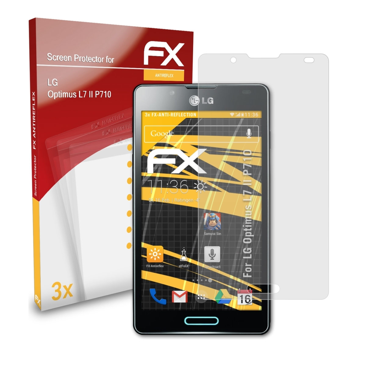 ATFOLIX (P710)) Displayschutz(für FX-Antireflex L7 II 3x Optimus LG