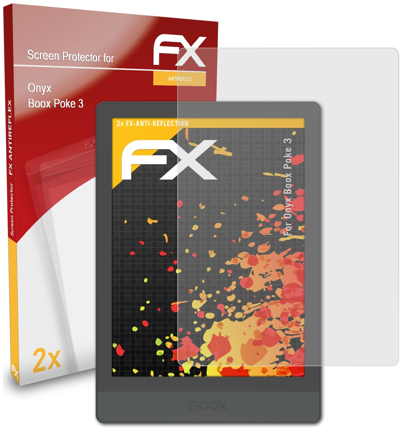 FX-Antireflex BOOX Displayschutz(für 3) Poke 2x ATFOLIX