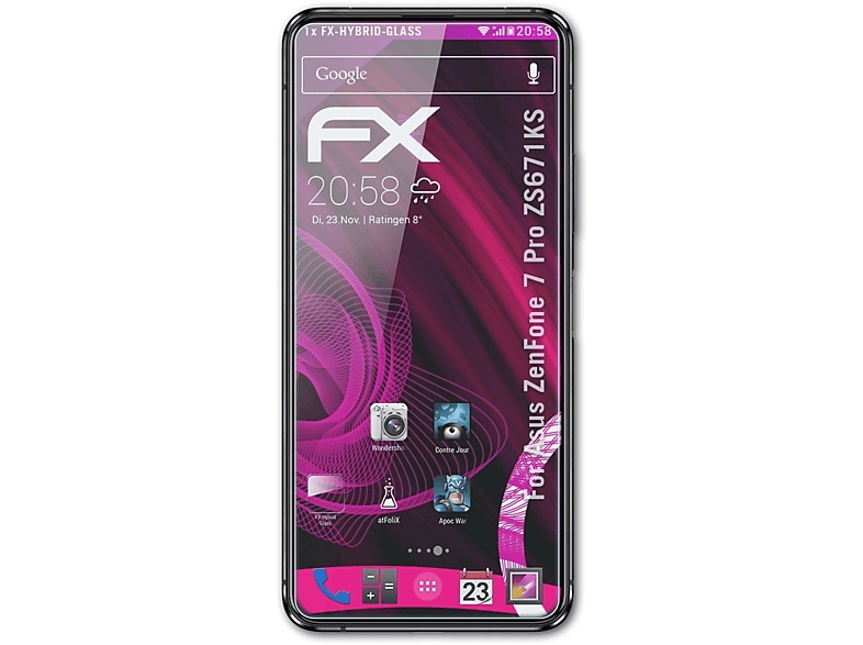 FX-Hybrid-Glass 7 Asus Schutzglas(für ATFOLIX Pro ZenFone (ZS671KS))