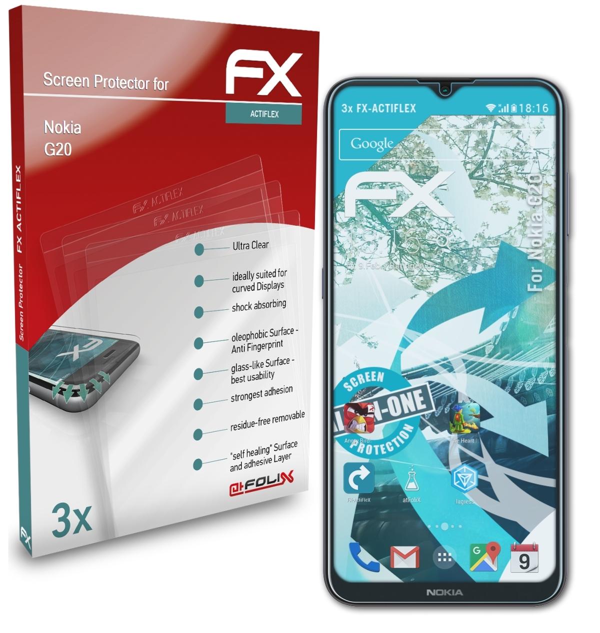 ATFOLIX 3x FX-ActiFleX Displayschutz(für Nokia G20)