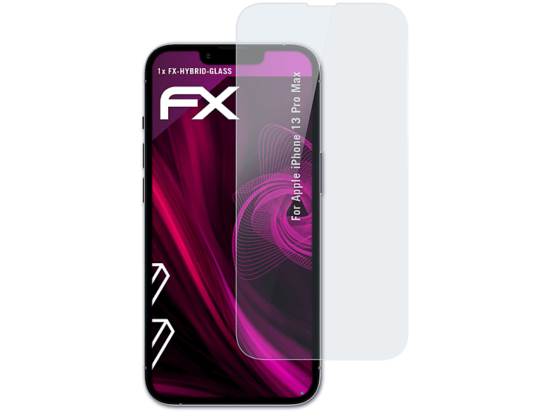 ATFOLIX Apple Pro FX-Hybrid-Glass iPhone Max) 13 Schutzglas(für