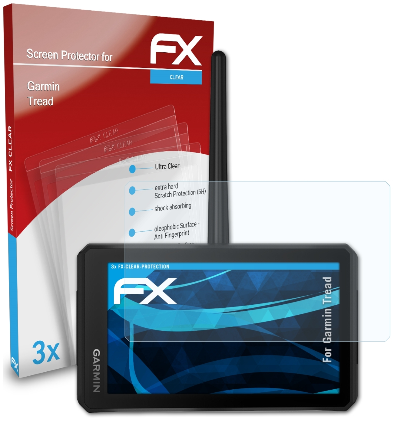 ATFOLIX 3x Tread inch)) Garmin FX-Clear (5.5 Displayschutz(für