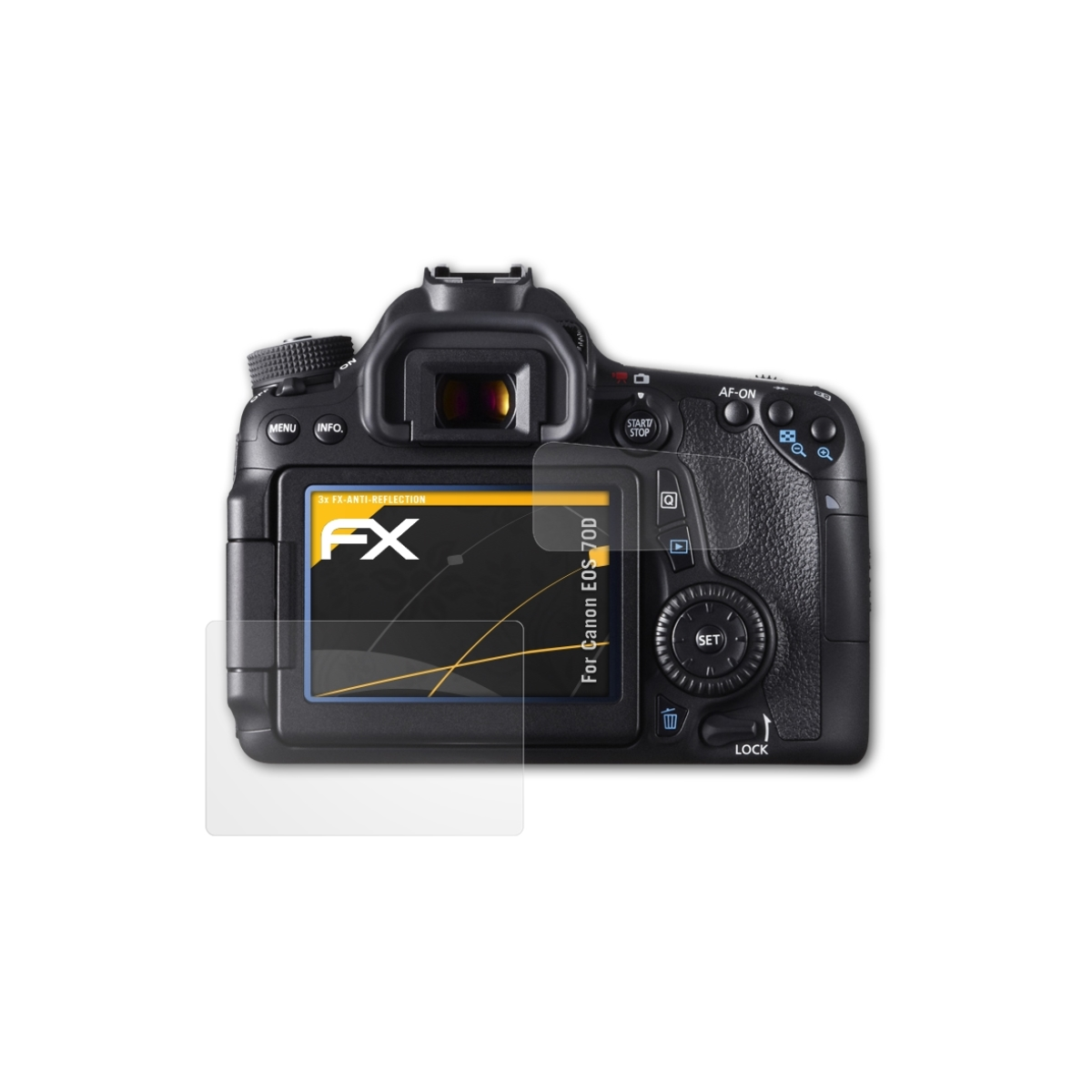 EOS Canon FX-Antireflex 70D) 3x ATFOLIX Displayschutz(für