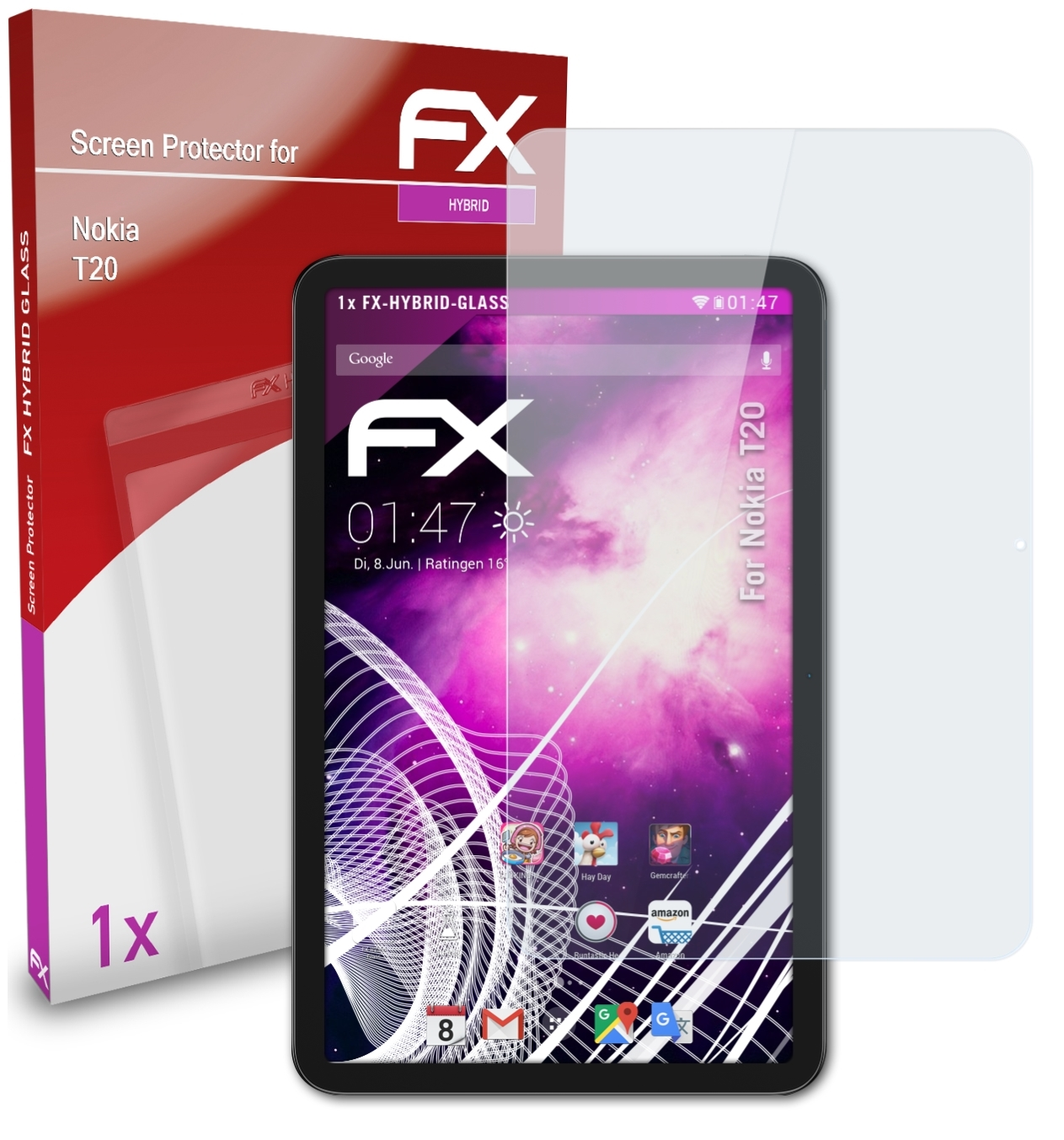 ATFOLIX FX-Hybrid-Glass Schutzglas(für T20) Nokia