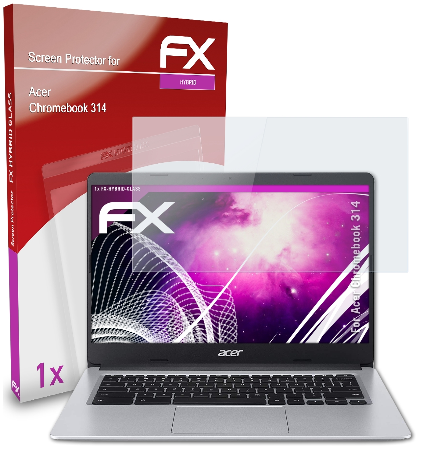 314) Schutzglas(für FX-Hybrid-Glass Chromebook ATFOLIX Acer