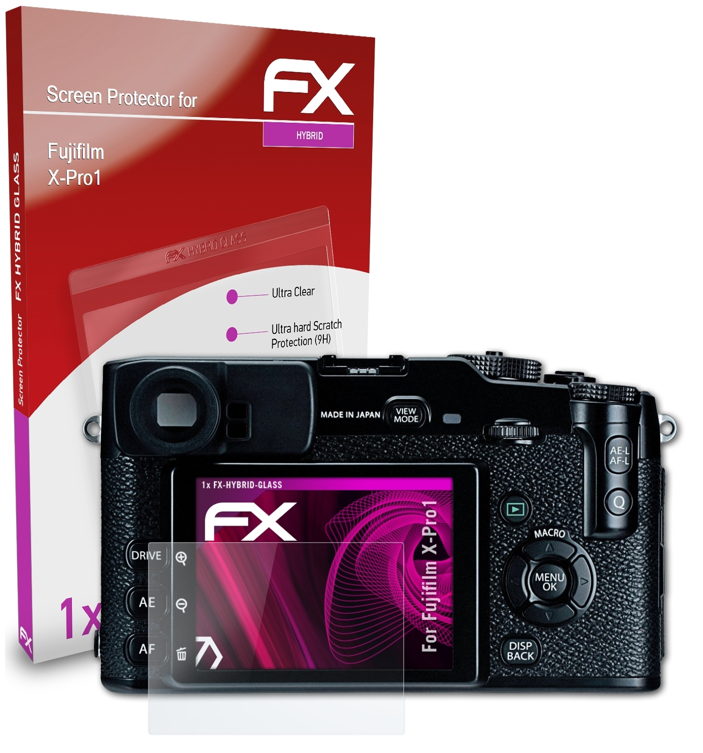 X-Pro1) ATFOLIX Schutzglas(für Fujifilm FX-Hybrid-Glass