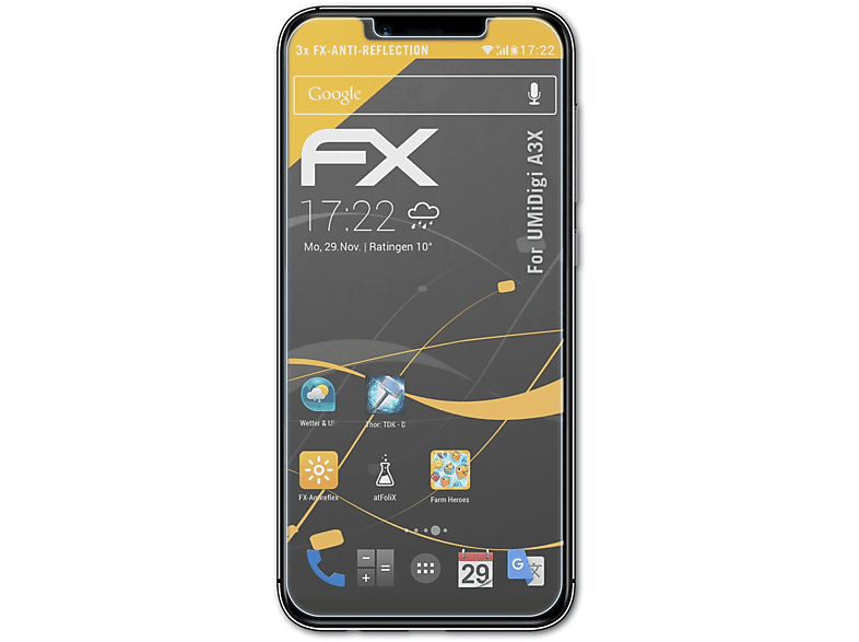 ATFOLIX 3x UMiDigi FX-Antireflex Displayschutz(für A3X)