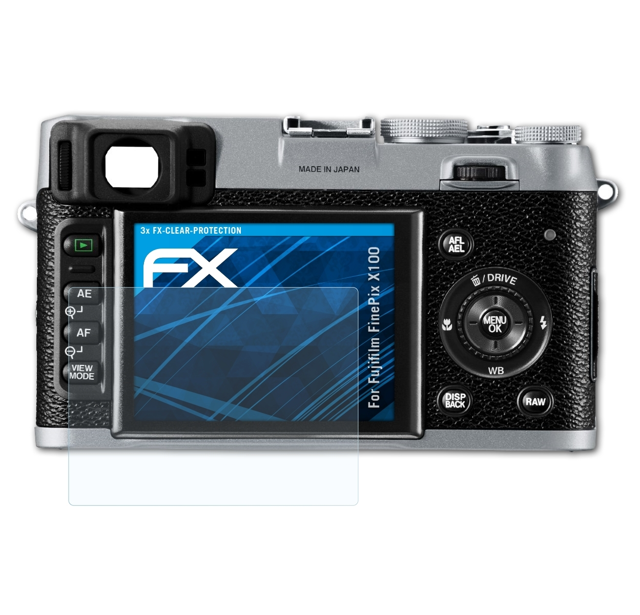 3x FX-Clear ATFOLIX X100) FinePix Fujifilm Displayschutz(für