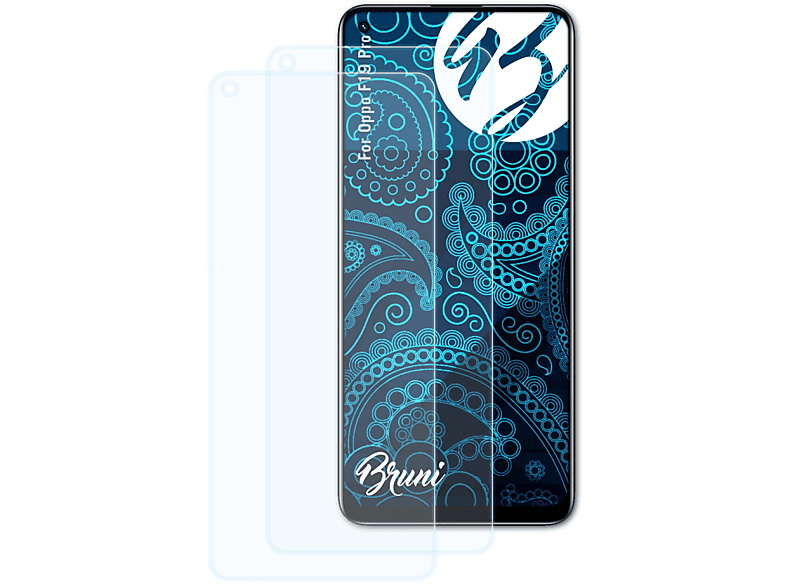 BRUNI 2x Basics-Clear Schutzfolie(für Oppo F19 Pro)