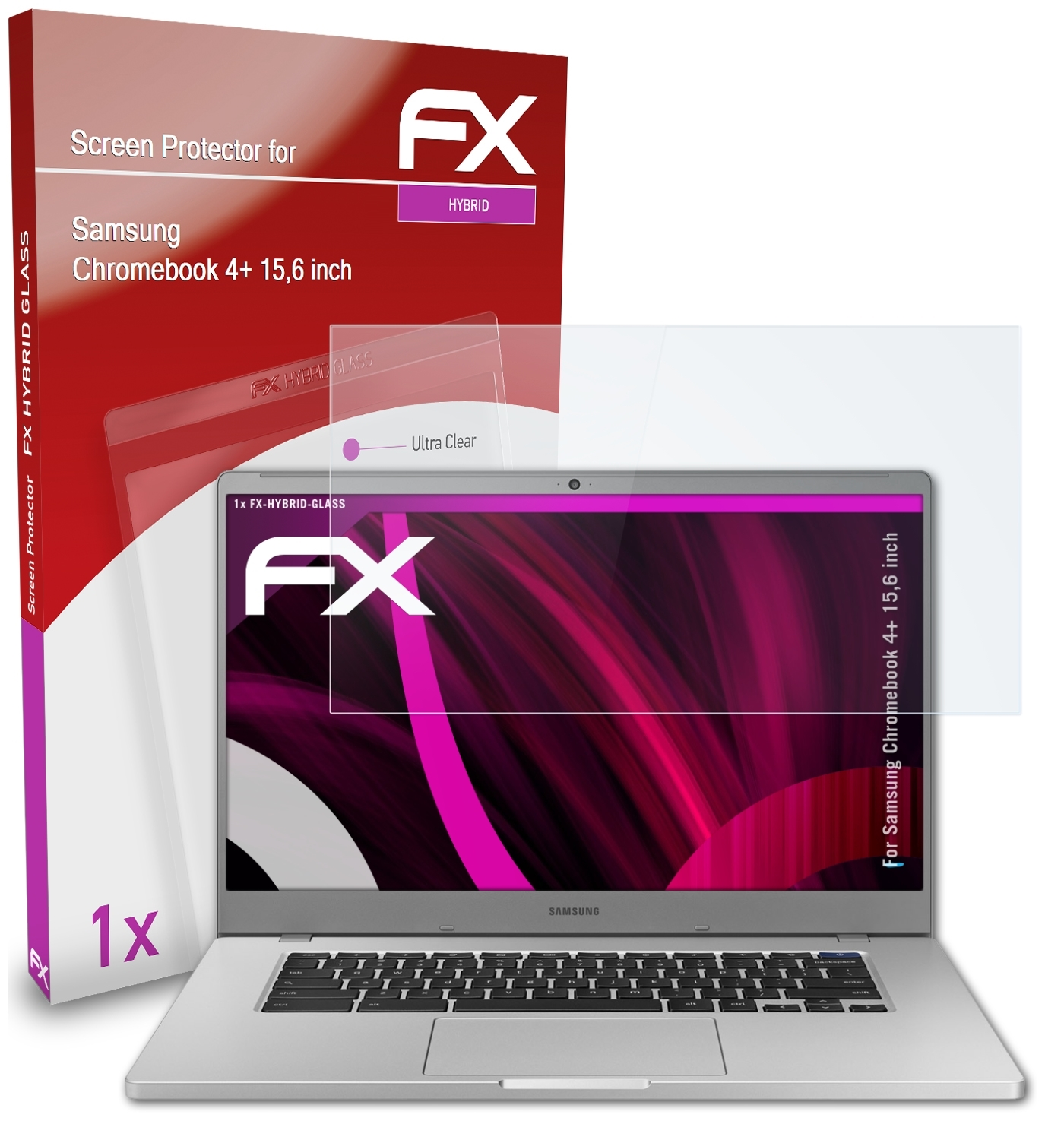inch)) FX-Hybrid-Glass Schutzglas(für (15,6 Samsung ATFOLIX 4+ Chromebook