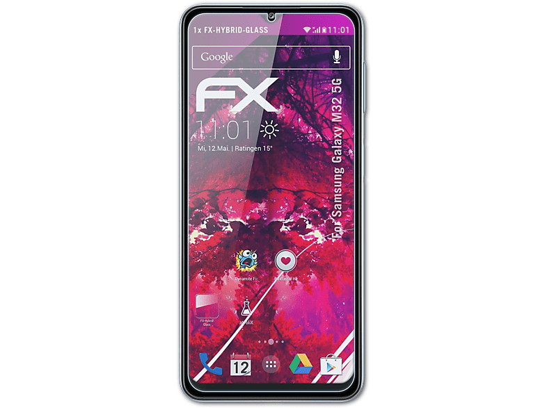 ATFOLIX FX-Hybrid-Glass Schutzglas(für Samsung Galaxy M32 5G)