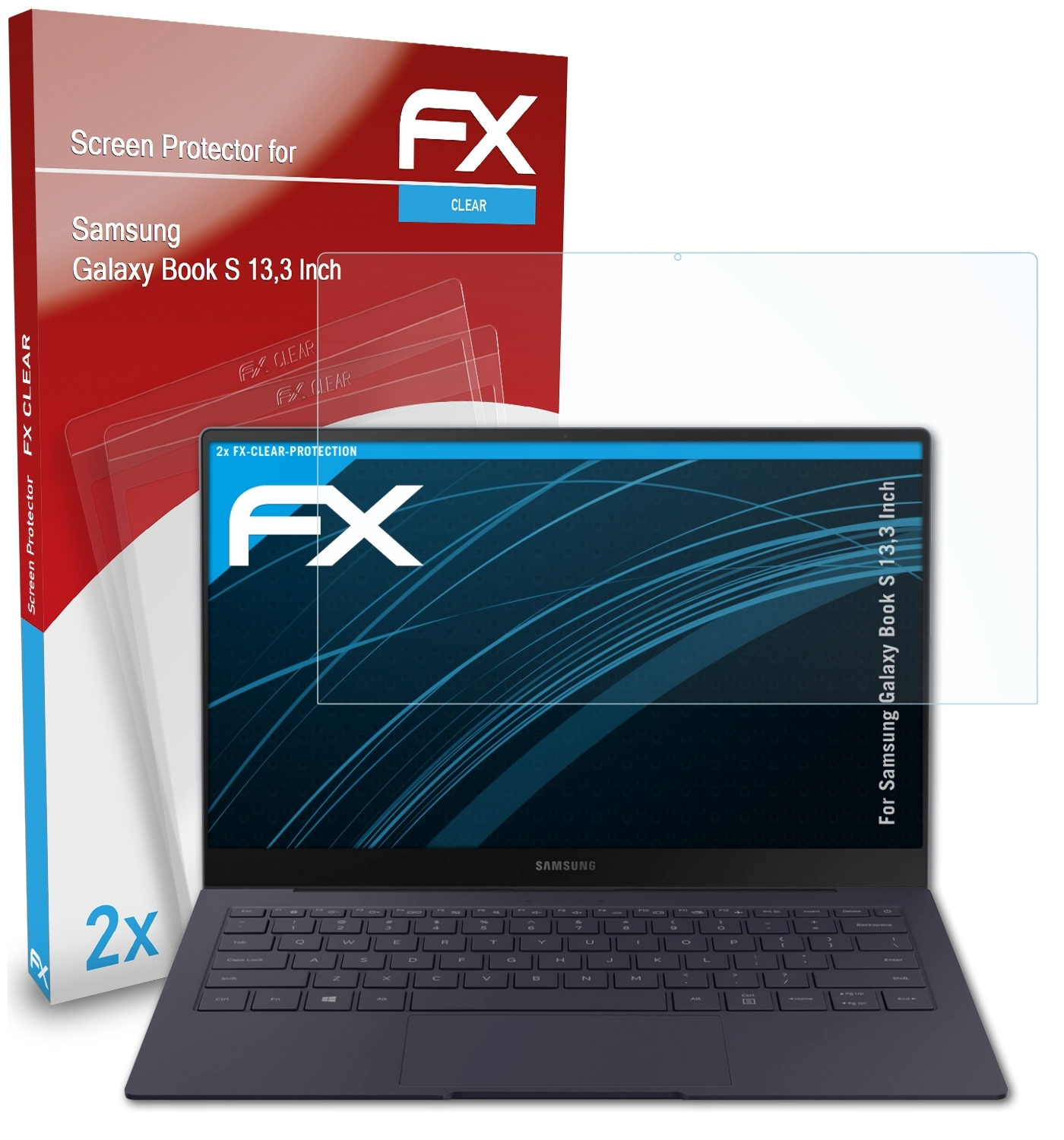 (13,3 Displayschutz(für Samsung Inch)) S Book 2x FX-Clear Galaxy ATFOLIX