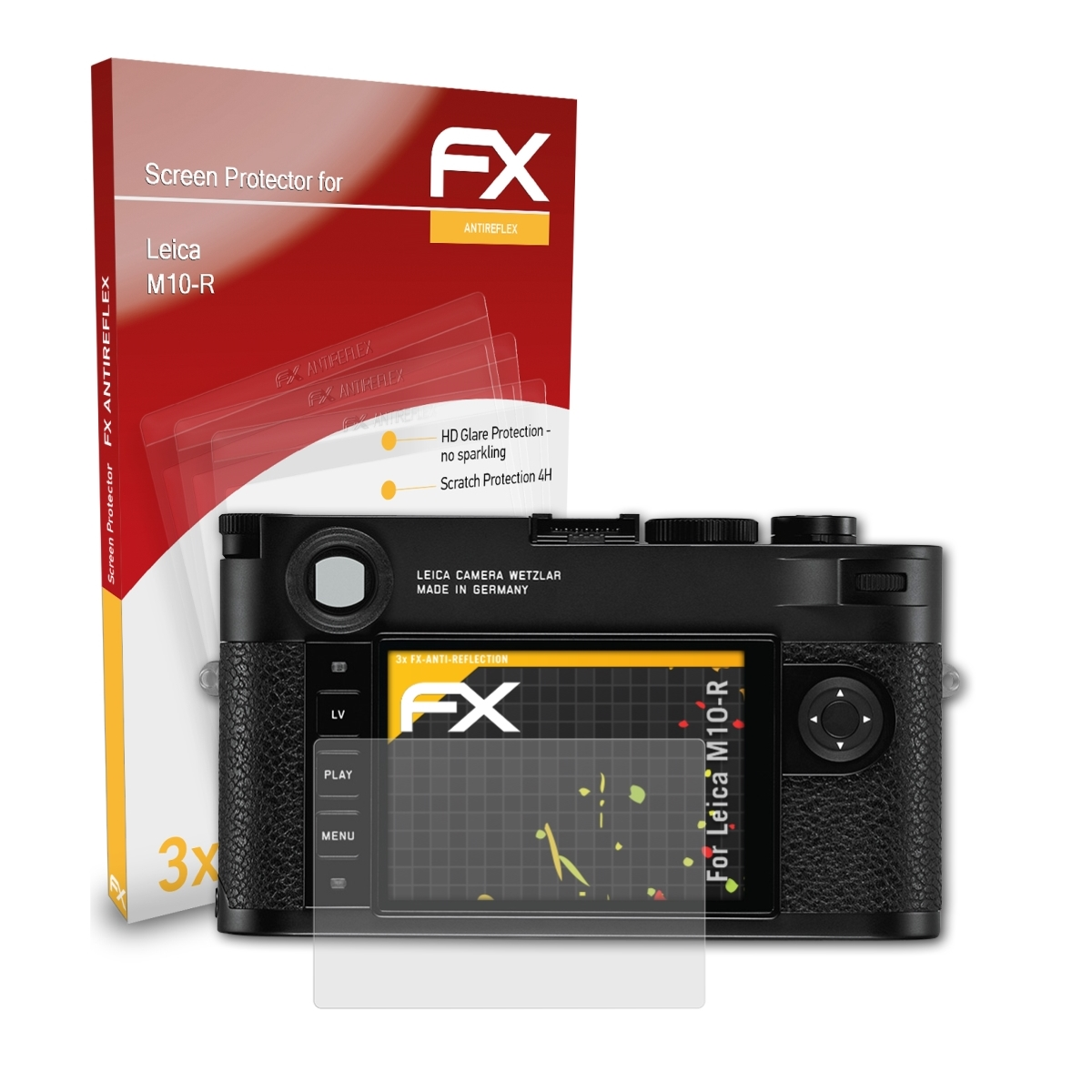 Displayschutz(für FX-Antireflex M10-R) ATFOLIX 3x Leica