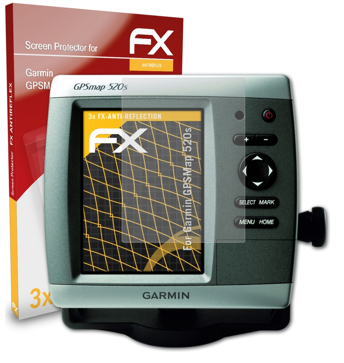 ATFOLIX 3x FX-Antireflex Displayschutz(für Garmin GPSMap 520s)