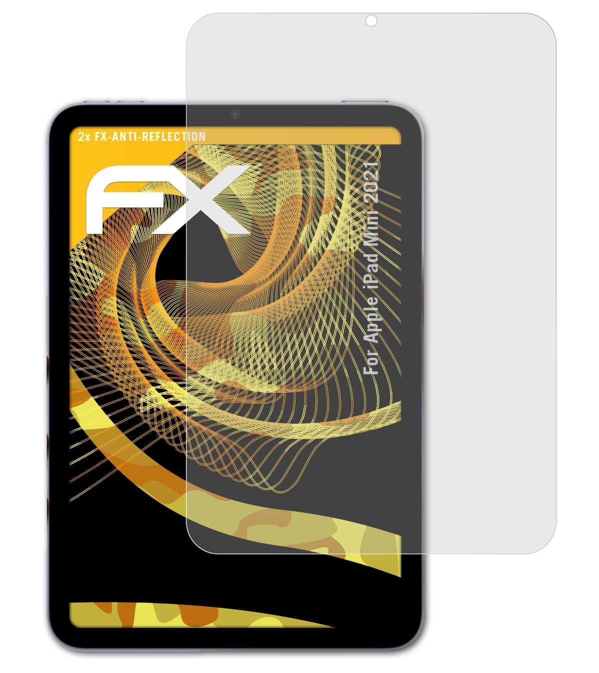 Displayschutz(für (2021)) ATFOLIX 2x Apple Mini iPad FX-Antireflex