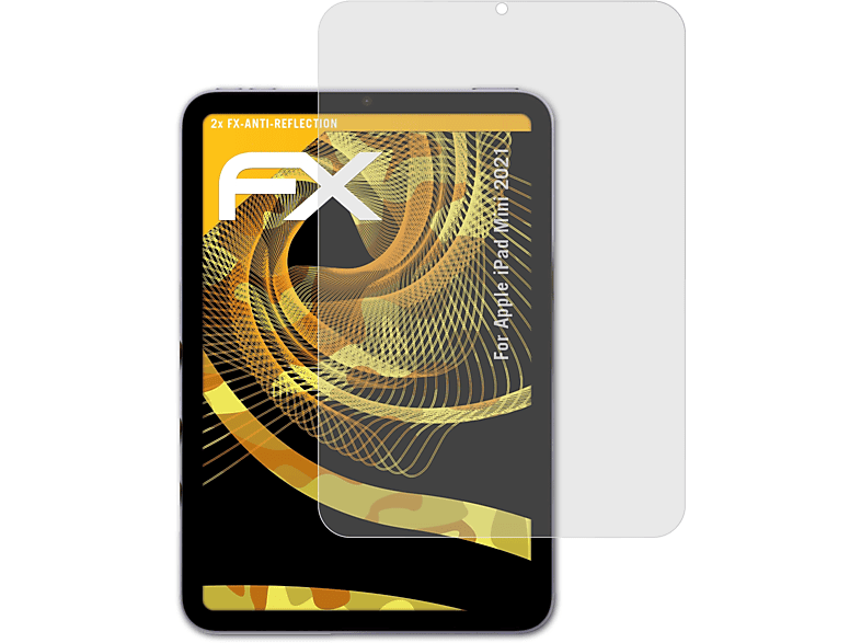ATFOLIX 2x FX-Antireflex Displayschutz(für Apple iPad Mini (2021))
