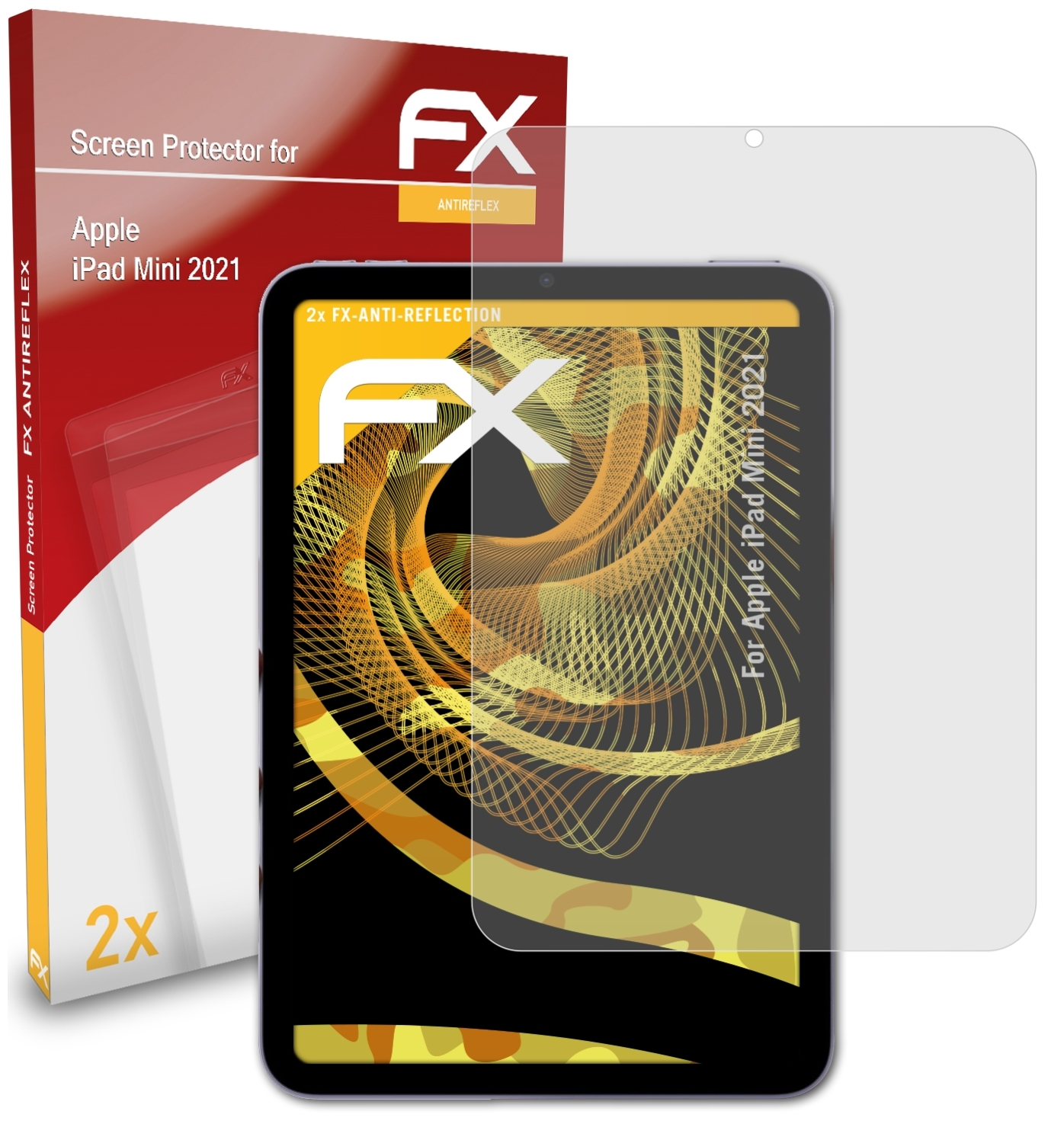 ATFOLIX 2x FX-Antireflex Displayschutz(für Apple Mini (2021)) iPad