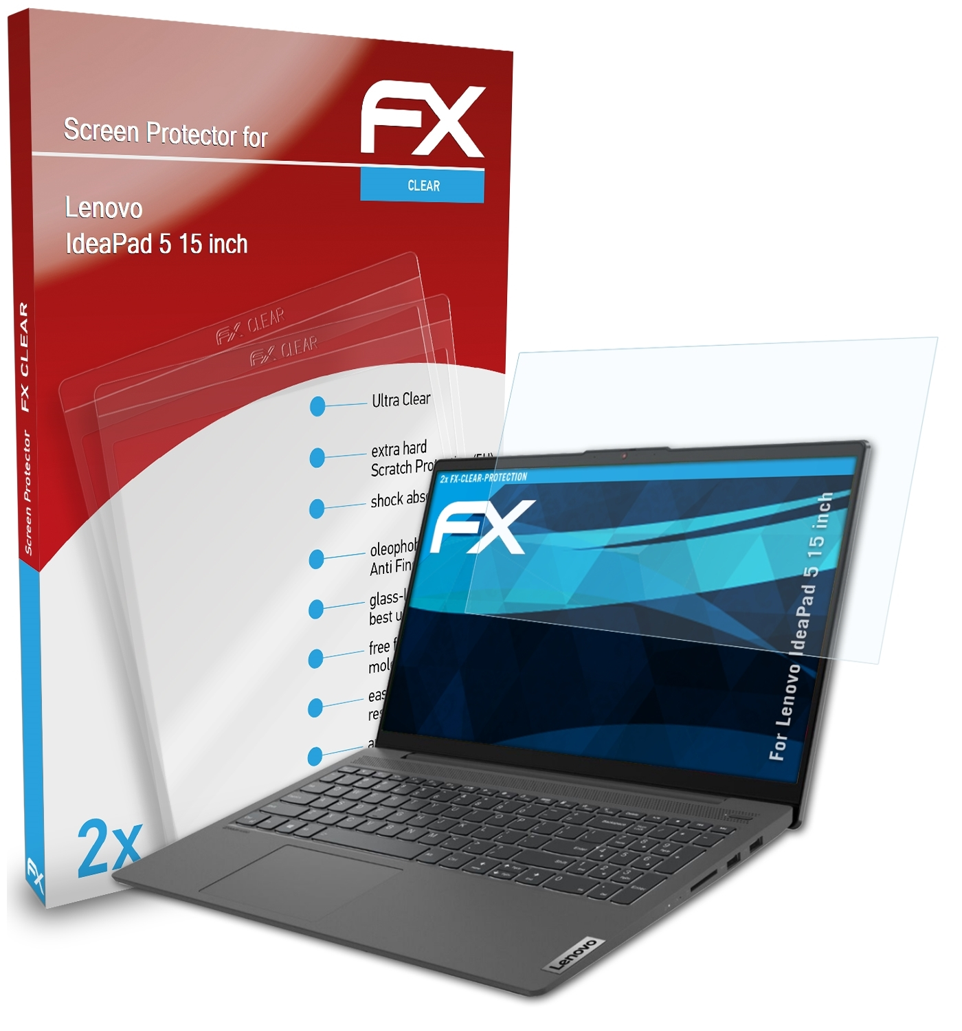 ATFOLIX FX-Clear 2x inch)) IdeaPad (15 5 Lenovo Displayschutz(für