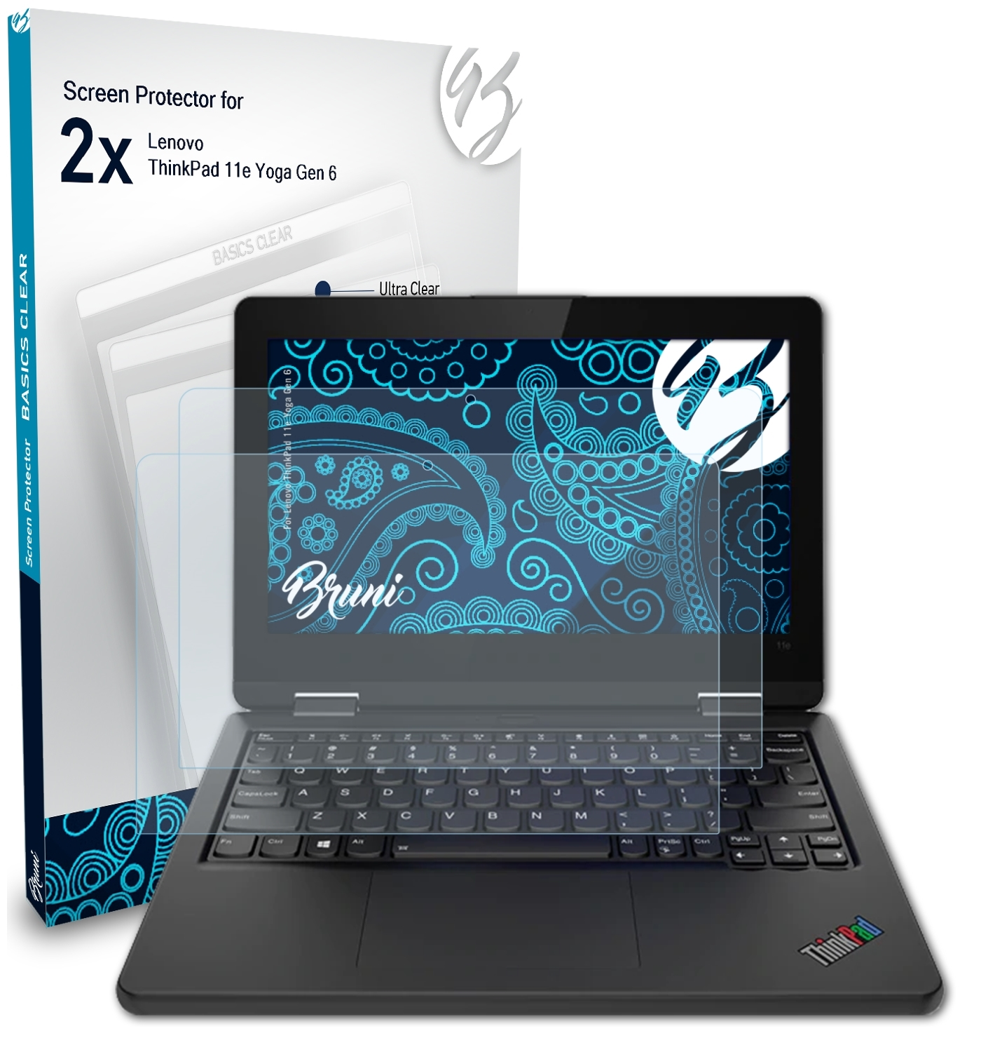Yoga 6)) 2x 11e ThinkPad BRUNI Schutzfolie(für (Gen Lenovo Basics-Clear