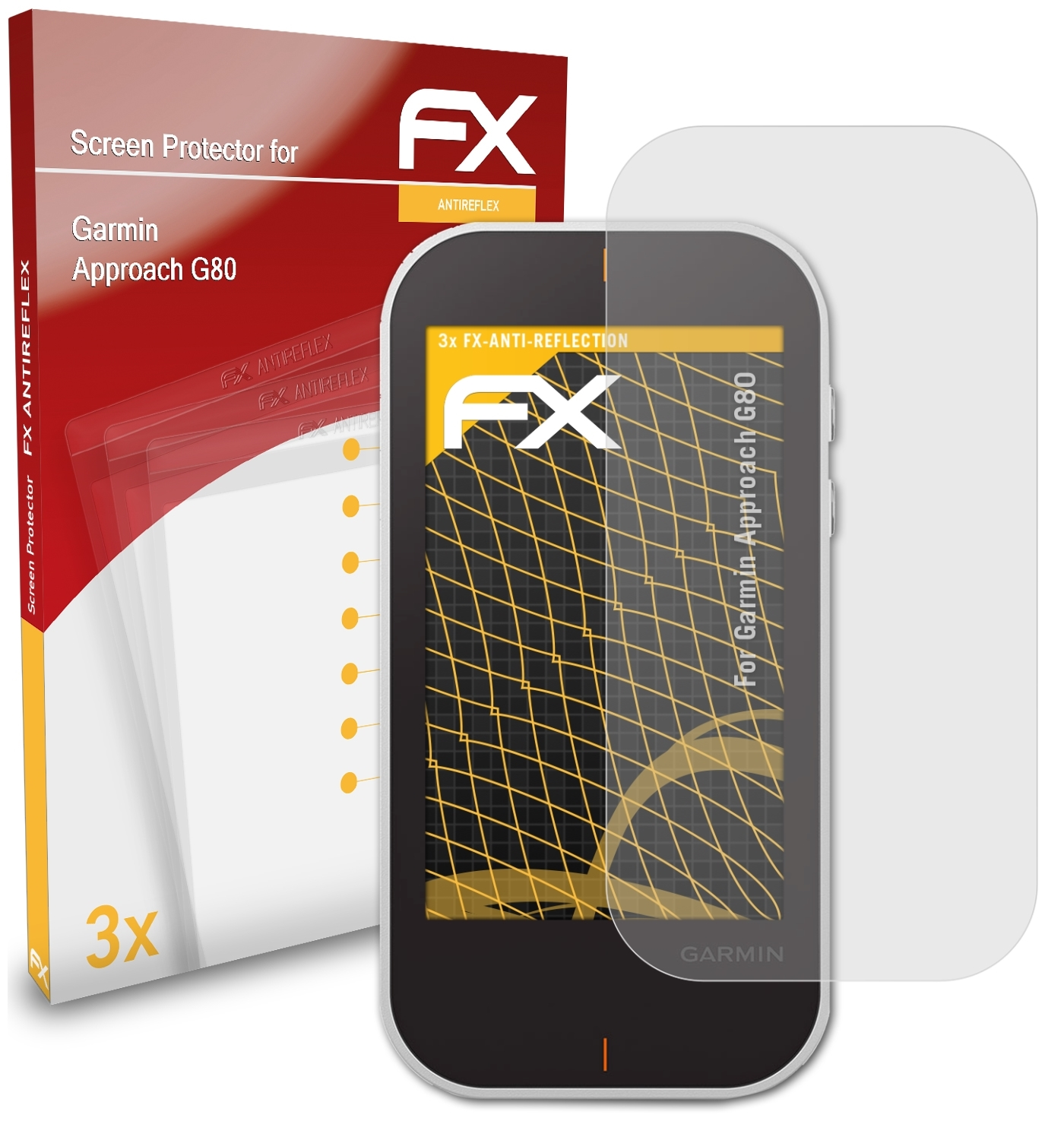 ATFOLIX 3x FX-Antireflex Garmin Displayschutz(für Approach G80)