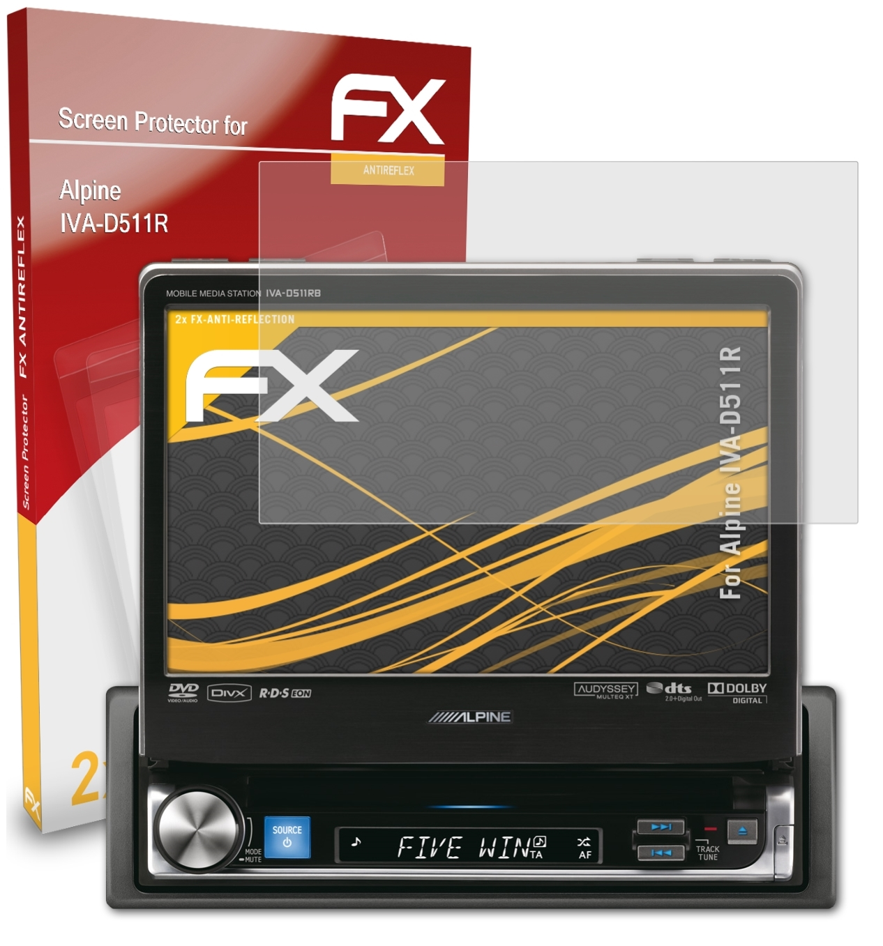 ATFOLIX 2x IVA-D511R) Displayschutz(für FX-Antireflex Alpine
