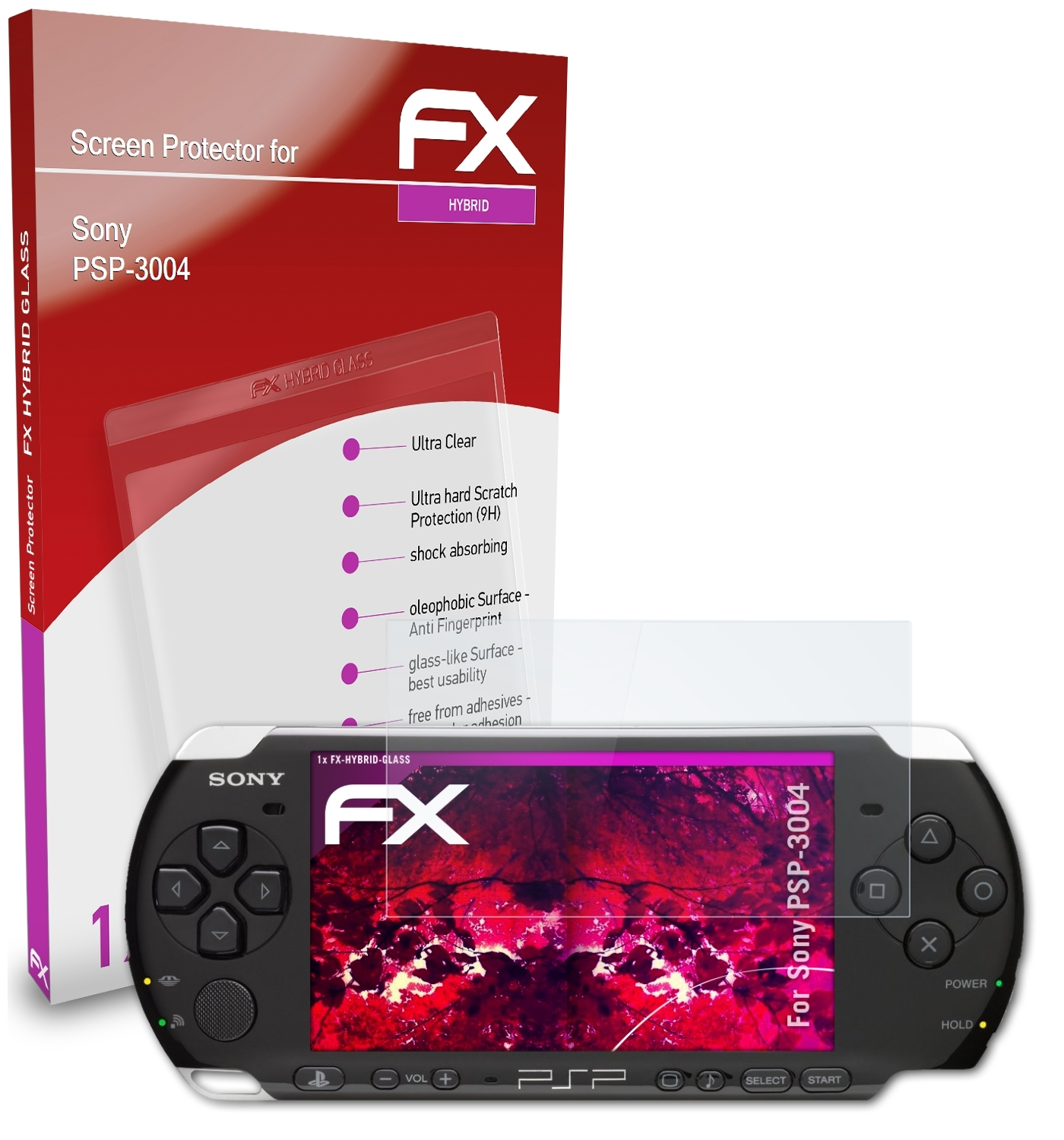 ATFOLIX Schutzglas(für FX-Hybrid-Glass Sony PSP-3004)