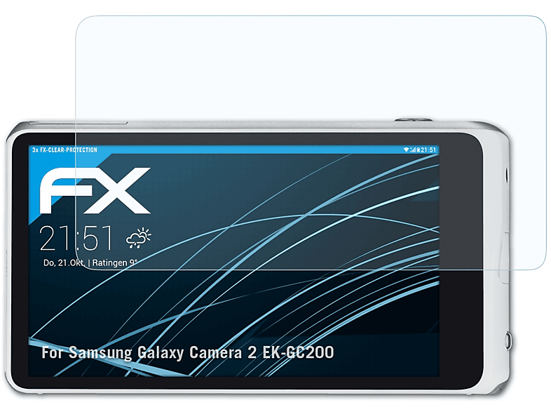 ATFOLIX 3x FX-Clear Displayschutz(für Samsung Galaxy Camera 2 (EK-GC200))
