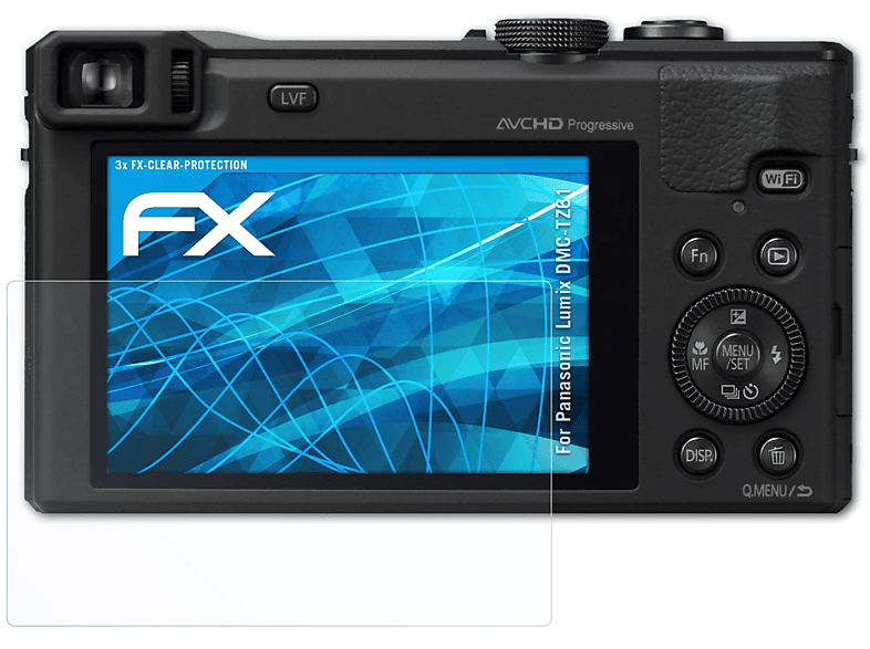ATFOLIX 3x FX-Clear Displayschutz(für Panasonic Lumix DMC-TZ61)