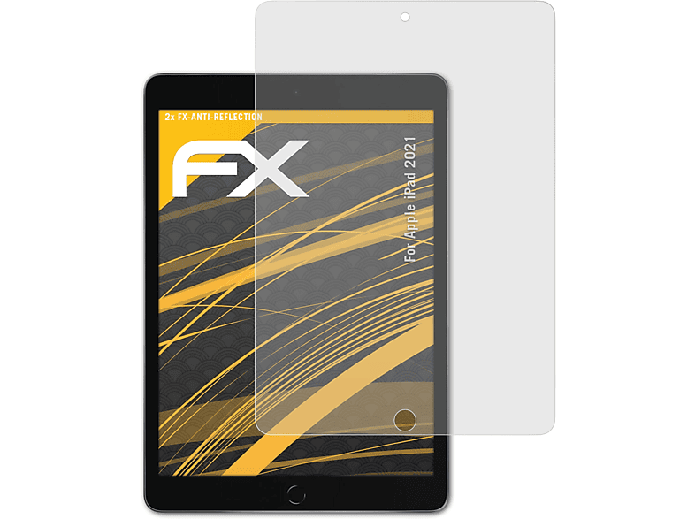 ATFOLIX 2x (2021)) FX-Antireflex iPad Apple Displayschutz(für