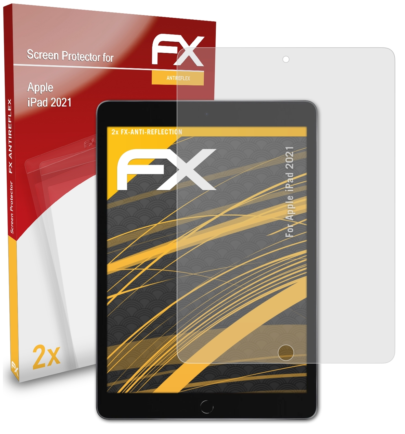 ATFOLIX 2x FX-Antireflex Displayschutz(für (2021)) iPad Apple