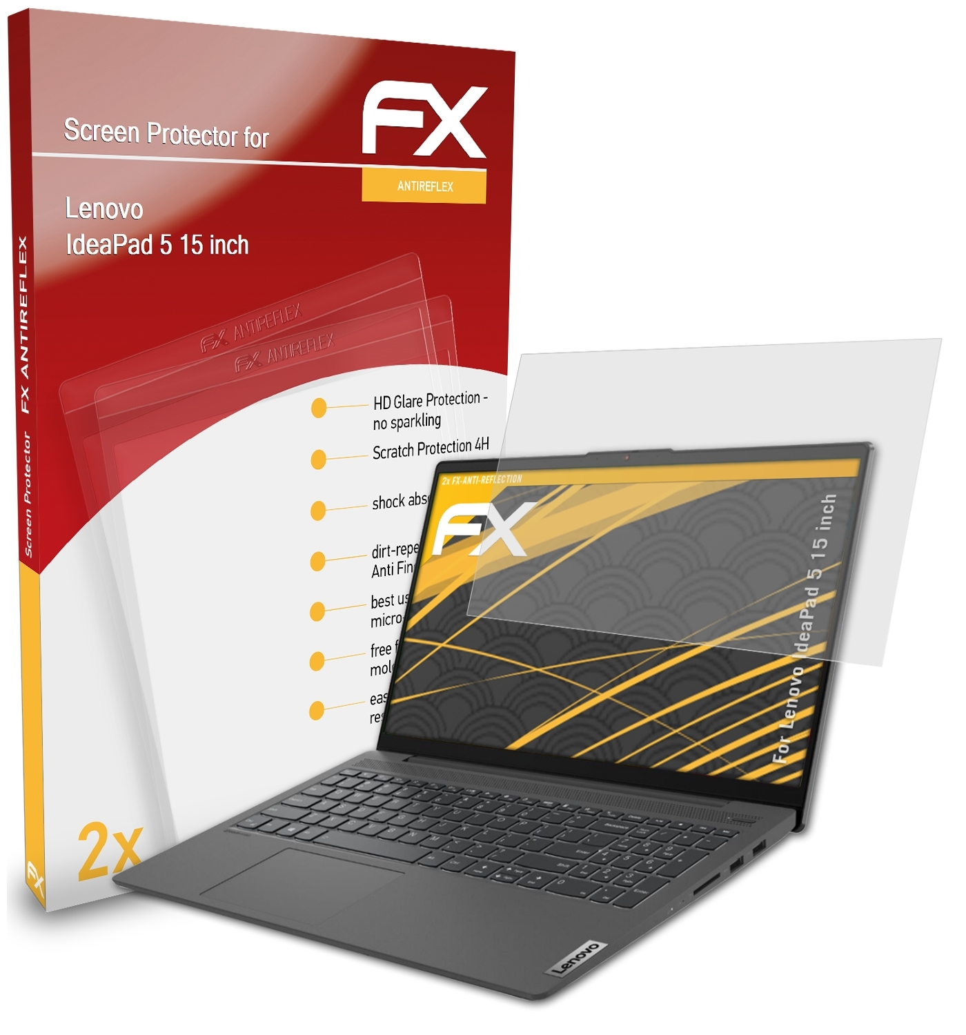 5 ATFOLIX FX-Antireflex Lenovo (15 Displayschutz(für inch)) IdeaPad 2x