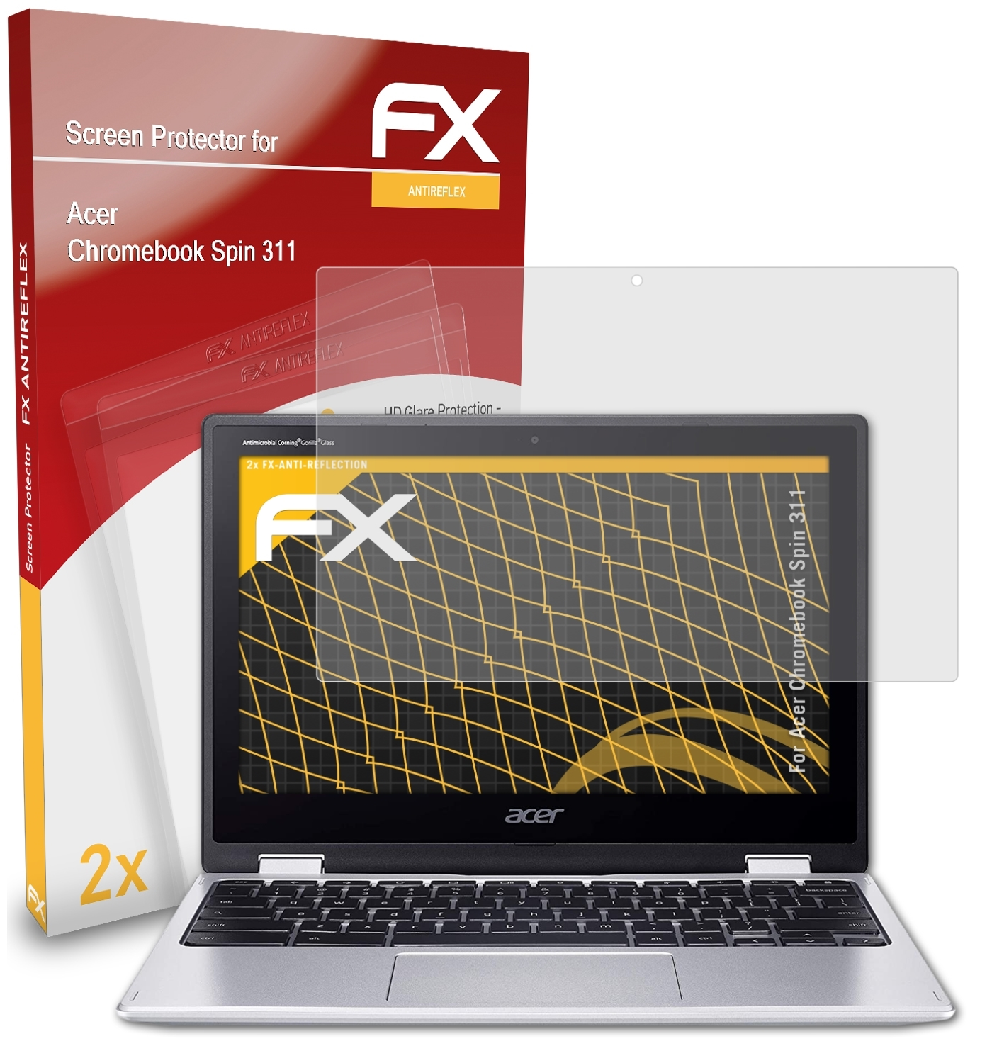 2x 311) ATFOLIX Acer Displayschutz(für FX-Antireflex Spin Chromebook