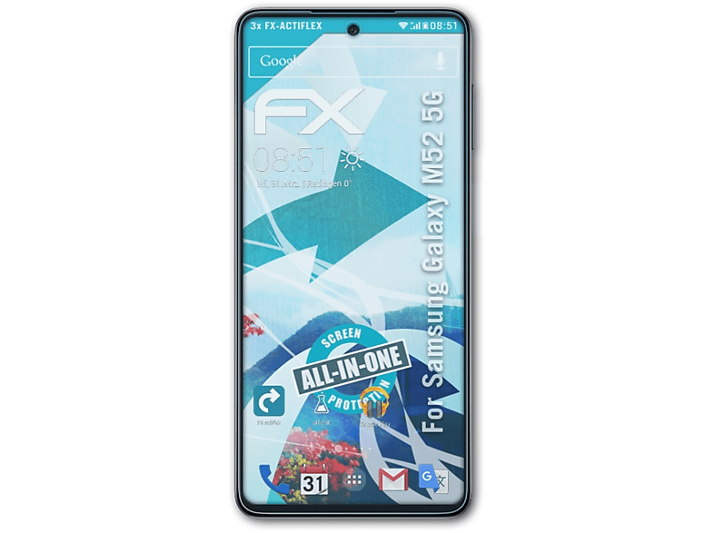 5G) Displayschutz(für ATFOLIX Galaxy FX-ActiFleX 3x M52 Samsung