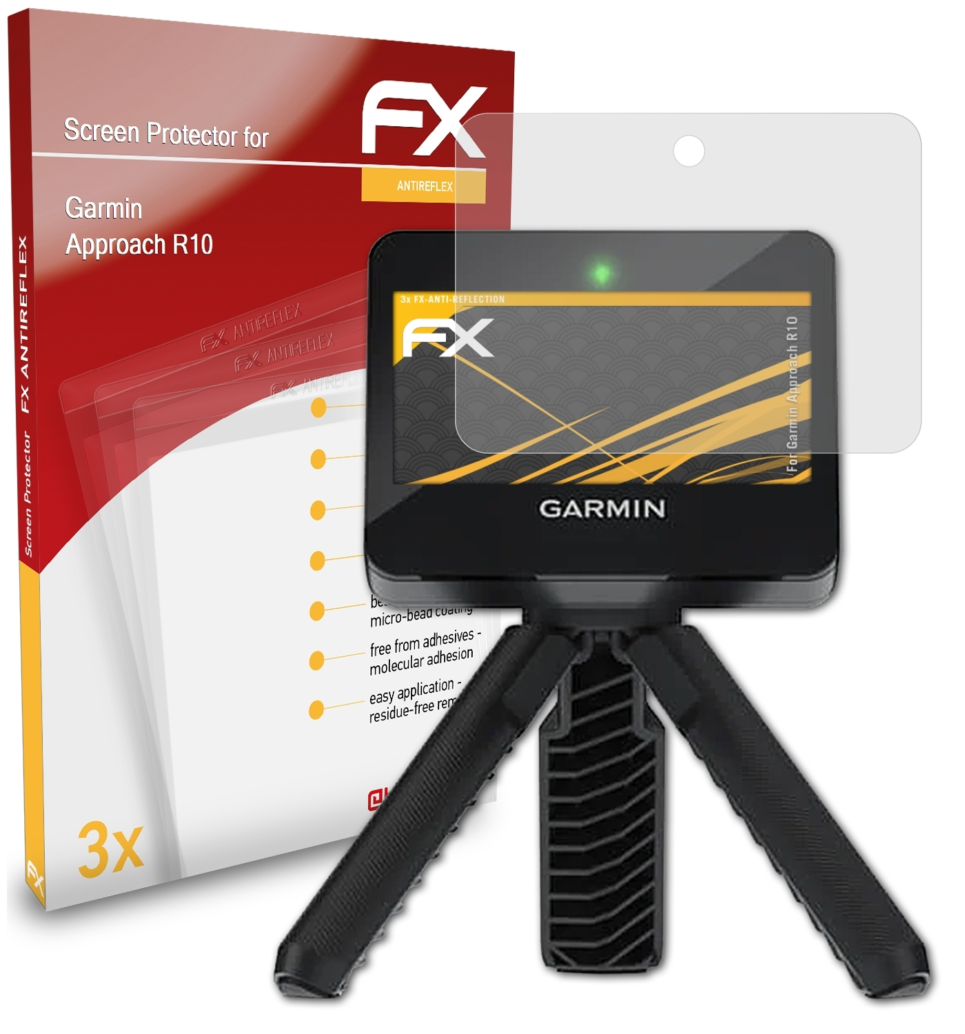 ATFOLIX 3x FX-Antireflex Displayschutz(für Approach R10) Garmin